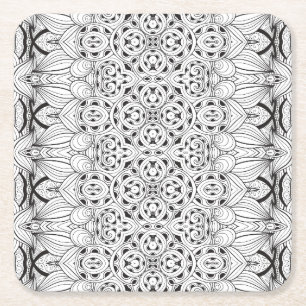 Tribaal ontwerp kartonnen onderzetters