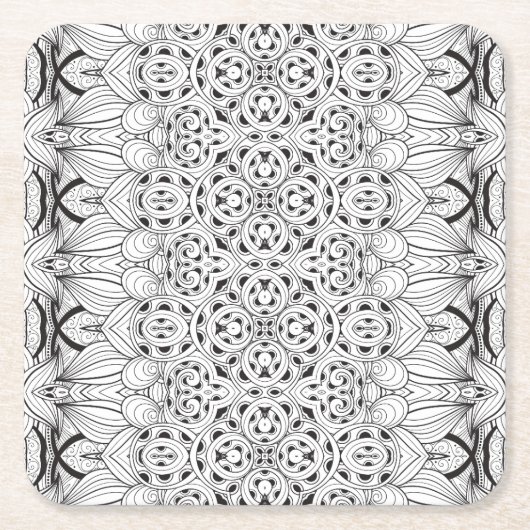 Tribaal ontwerp kartonnen onderzetters (Voorkant)