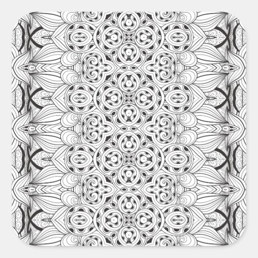 Tribaal ontwerp vierkante sticker (Voorkant)