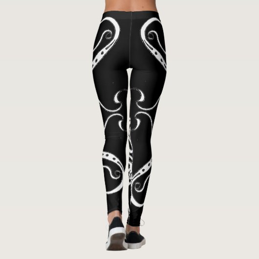 Tribaal ontwerp voor zwart en wit imperium leggings (Achterkant)