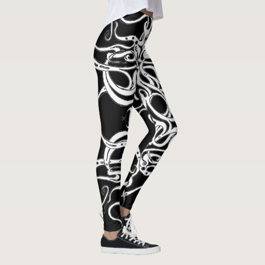 Tribaal ontwerp voor zwart en wit imperium leggings (Rechts)