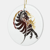 Tribaal paard keramisch ornament (Links)