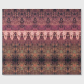 tribaal patroon bruin roze stier Koe schedel Cadeaupapier (Vlak)