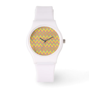 Tribaal patroon Kat ZigZag Chevron Horloge