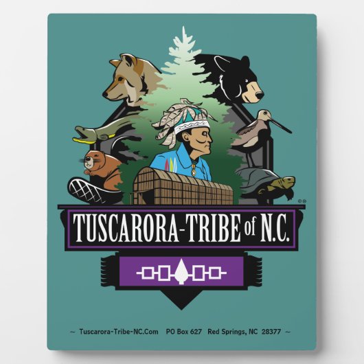Tribaal plaque van ~Tuscarora Tribe of NC ~ Fotoplaat (Voorkant)