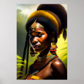 Tribaal portret - Canvas Art Print (Voorkant)