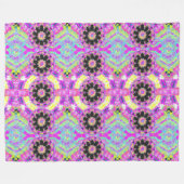 Tribaal Roze Ontwerp Fleece Deken (Voorkant (Horizontaal))