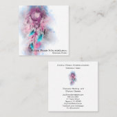 *~* Tribaal - Sacred Shamen Shamanic Dream Catcher Vierkante Visitekaartje (Voorkant / Achterkant)