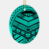 Tribaal Samoaans tattoo in symmetrie Keramisch Ornament (Rechts)