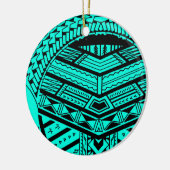 Tribaal Samoaans tattoo in symmetrie Keramisch Ornament (Links)