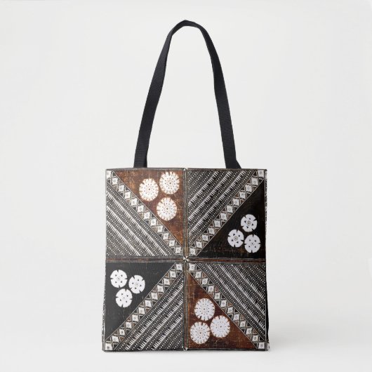 tribaal Tapa Pattern uit Fiji Tote Bag (Voorkant)