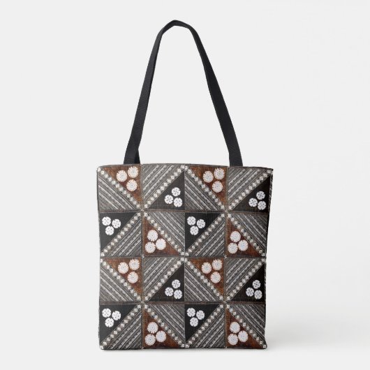 tribaal Tapa Pattern uit Fiji Tote Bag (Achterkant)