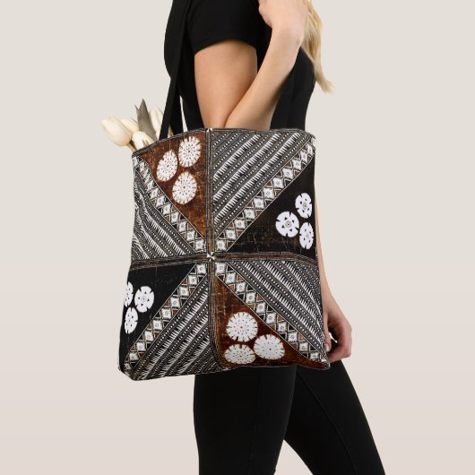 tribaal Tapa Pattern uit Fiji Tote Bag (Dichtbij)
