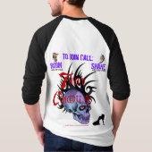 tribaal-tattoo2, 2fl-green-grining-skull-ho, TW... T-shirt (Achterkant)