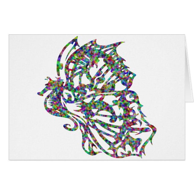 Tribaal Tattoo Butterfly Seahorse (Voorkant Horizontaal)