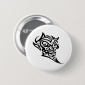 Tribaal Tattoo Devil Face Satan Ronde Button 5,7 Cm (Voorkant /achterkant)