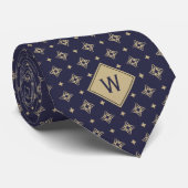 Tribaal Tattoo monogram Stropdas (Opgerold)
