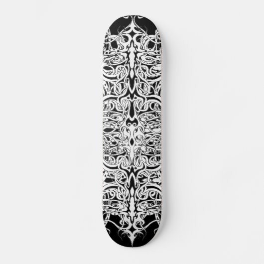 Tribaal Tattoo zwart-wit Skateboard (Voorkant)