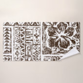 Tribaal tropisch kunstpatroon van de inheemse Hawa Badhanddoek (Badhanddoek)