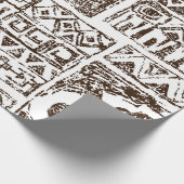 Tribaal tropisch kunstpatroon van de inheemse Hawa Cadeaupapier (Hoek)