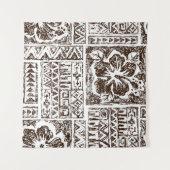 Tribaal tropisch kunstpatroon van de inheemse Hawa Wandkleed (Voorkant (horizontaal))