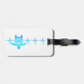 Tribaal Zee Turtle Heartbeat EKG Bagagelabel (Achterkant horizontaal)