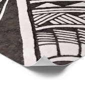 Tribaalpatroon voor zwarte en witte geometrische M Poster (Hoek)