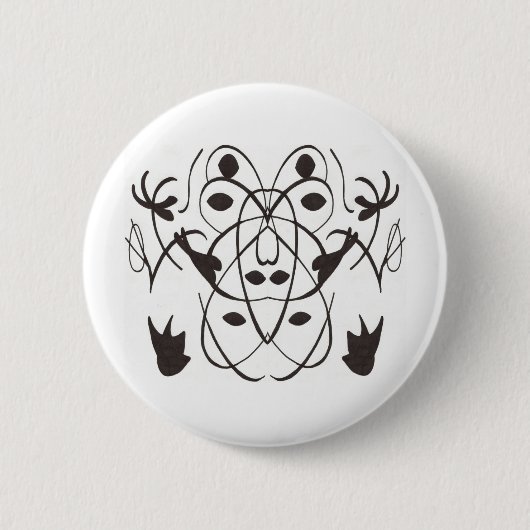 Tribal 2 ronde button 5,7 cm (Voorkant)