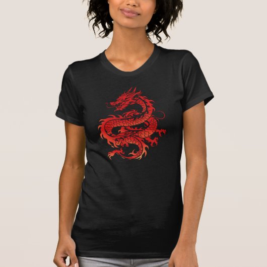Tribal 90s y2k cyberpunk chinese dragon T-Shirt (Voorkant)