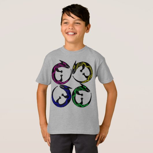 Tribal Aboriginal Tattoo Ethnografische Pagan Liza T-shirt (Voorkant volledig)