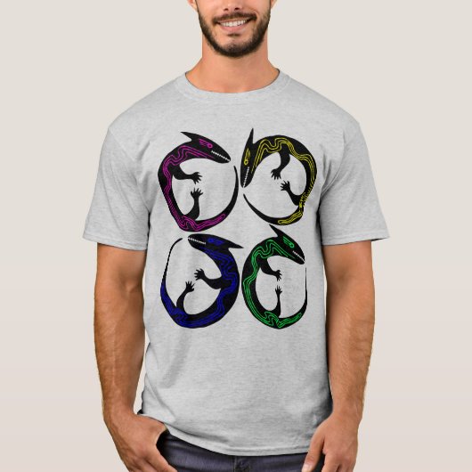 Tribal Aboriginal Tattoo Ethnografische Pagan Liza T-shirt (Voorkant)