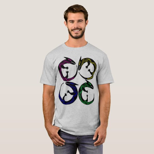 Tribal Aboriginal Tattoo Ethnografische Pagan Liza T-shirt (Voorkant volledig)