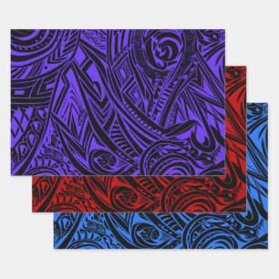 Tribal Abstract Pattern Collectie Inpakpapier Vel