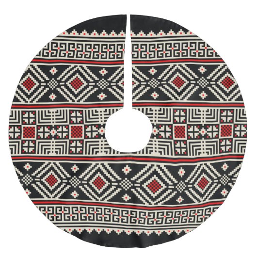 Tribal Abstract Pattern Kerstboom Rok (Voorkant)