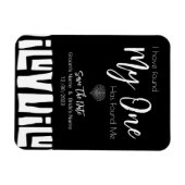 Tribal African Black and White Wedding Magneet (Horizontaal)