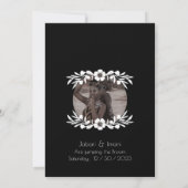 Tribal African Black and White Wedding Save The Date (Achterkant)