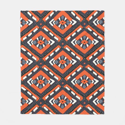 Tribal African: Chevron Aztec naadloos. Fleece Deken (Voorkant)