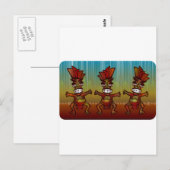 Tribal African Dance Briefkaart (Voorkant / Achterkant)