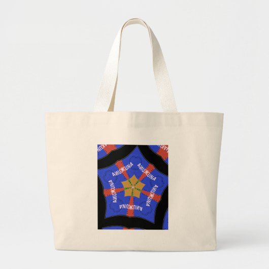 Tribal African Design: Hakuna Matata Grote Tote Bag (Voorkant)