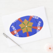 Tribal African Design: Hakuna Matata Ovale Sticker (Envelop)