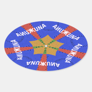 Tribal African Design: Hakuna Matata Ovale Sticker