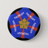 Tribal African Design: Hakuna Matata Ronde Button 5,7 Cm (Voorkant)