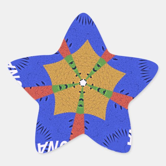 Tribal African Design: Hakuna Matata Ster Sticker (Voorkant)