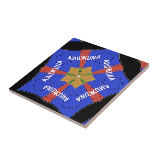 Tribal African Design: Hakuna Matata Tegeltje (Zijkant)