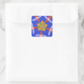Tribal African Design: Hakuna Matata Vierkante Sticker (Tas)