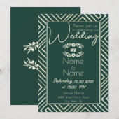 Tribal African Hunter Green Wedding Kaart (Voorkant / Achterkant)