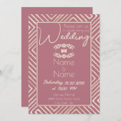 Tribal African Mauve Pink Weddenschap Kaart (Voorkant / Achterkant)