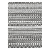 Tribal African Pattern Ethnic Black White Tafelkleed (Voorkant)
