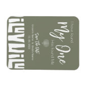 Tribal African Sage Green Wedding Magneet (Horizontaal)