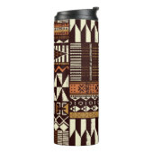 Tribal African style fabric patchwork abstract vin Thermosbeker (Gedraaid links)